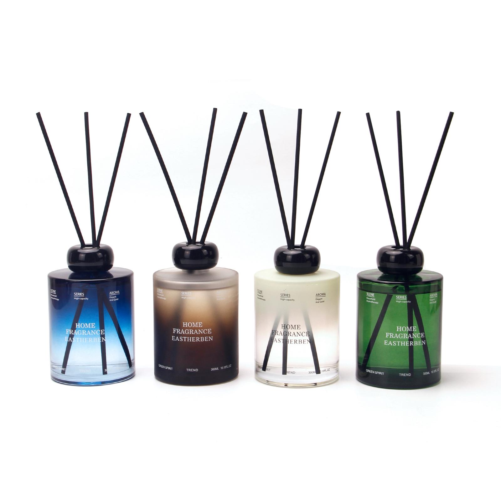 Gleam Haven Premium Reed Diffuser 300ml four scent variants product flat lay